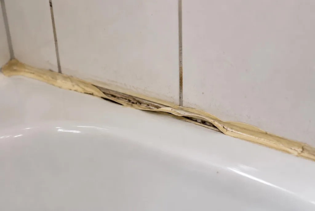 Kitbedrijf Wezep – loslatende kit naast het bad